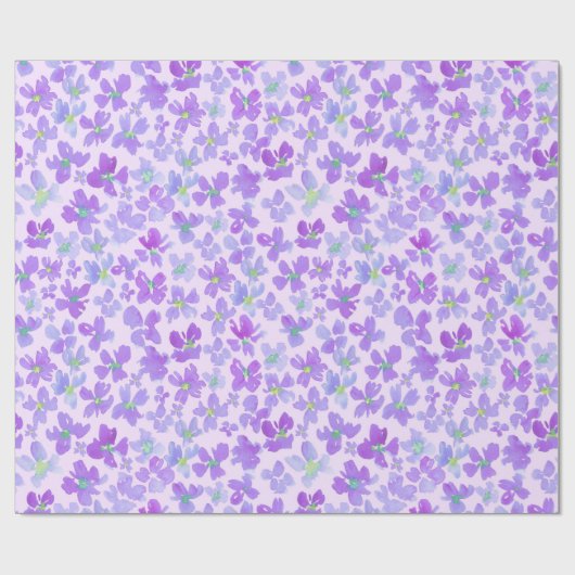 lila ontwerp van Paarse waterverf Cadeaupapier (Vlak)