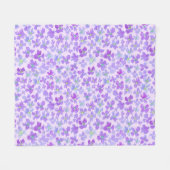 lila ontwerp van Paarse waterverf Fleece Deken (Voorkant (Horizontaal))