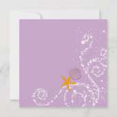 Lila Oranje Wit Weddenschap op het strand Kaart (Achterkant)