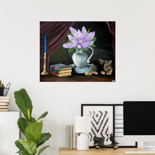 Lila overdraagbaarheid poster (Thuiskantoor)