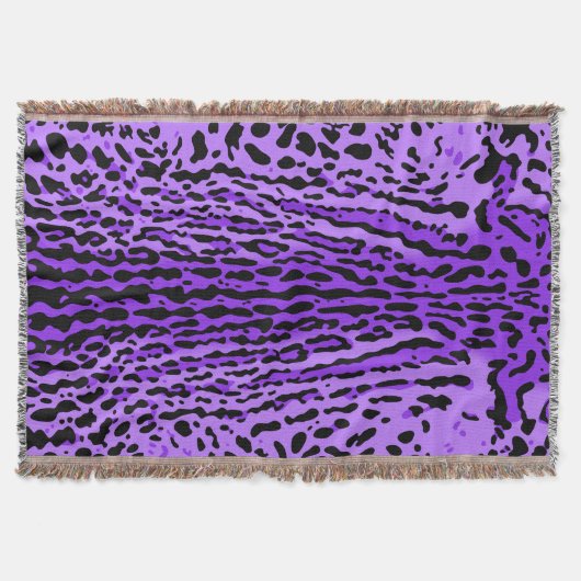 Lila Ozelot Flecken Druck Deken (Voorkant)