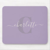 Lila paars | Aangepaste naam van het script Muismat (Voorkant)