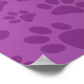 Lila paars afdrukpatroon poster (Hoek)