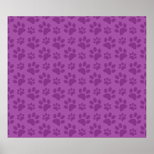 Lila paars afdrukpatroon poster (Voorkant)