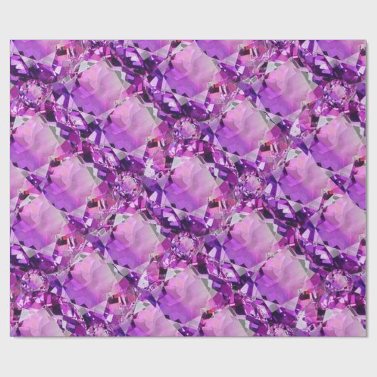 LILA PAARS AMETHYST FEBRUARY GEM BIRTHSTONE CADEAUPAPIER (Vlak)