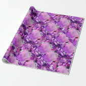 LILA PAARS AMETHYST FEBRUARY GEM BIRTHSTONE CADEAUPAPIER (Uitgerold)