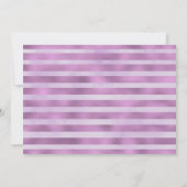 Lila Paars Baby shower van de bloemen Kaart (Achterkant)