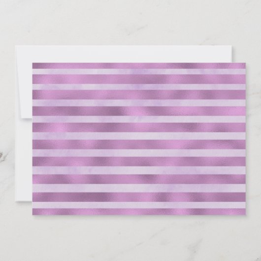 Lila Paars Baby shower van de bloemen Kaart (Achterkant)