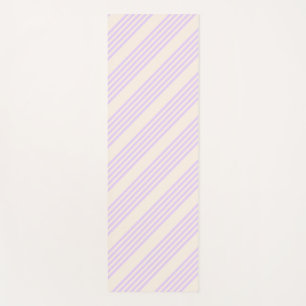 Lila paars- en beige vijf strepenpatroon yogamat