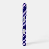 Lila paars en blauw van de marine, vijf strepen pa iPhone 16 hoesje (Rechterkant)