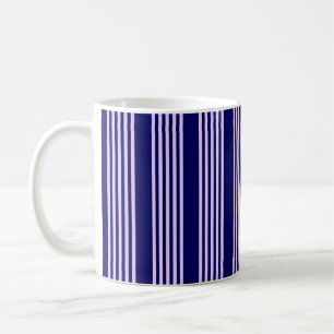 Lila paars en blauw van de marine, vijf strepen pa koffiemok