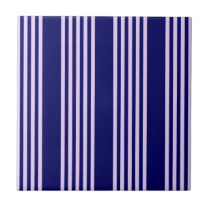 Lila paars en blauw van de marine, vijf strepen pa tegeltje