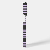 Lila paars- en houtskool vijf strepen patroon iPhone hoesje (Rechterkant)