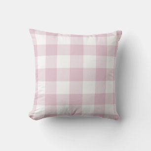Lila Paars en wit Gingham Patroon gecheckt Buitenkussen