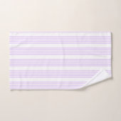 Lila paars en wit vijf strepen patroon bad handdoek (Handdoek)