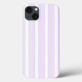 Lila paars en wit vijf strepen patroon Case-Mate iPhone case (Achterkant)