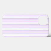 Lila paars en wit vijf strepen patroon Case-Mate iPhone case (Achterkant (horizontaal))