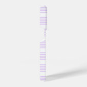 Lila paars en wit vijf strepen patroon iPhone hoesje (Rechterkant)