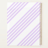 Lila paars en wit vijf strepen patroon planner (Achterkant)