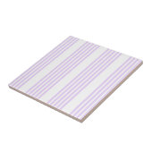 Lila paars en wit vijf strepen patroon tegeltje (Zijkant)