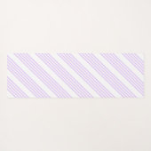 Lila paars en wit vijf strepen patroon yogamat (Achterkant (horizontaal))