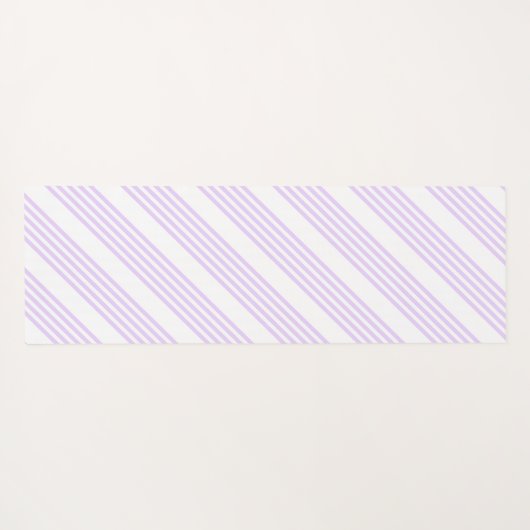 Lila paars en wit vijf strepen patroon yogamat (Achterkant (horizontaal))