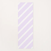 Lila paars en wit vijf strepen patroon yogamat (Voorkant)