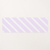 Lila paars en wit vijf strepen patroon yogamat (Voorkant (horizontaal))