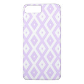 Lila paars- en witdiamantpatroon Case-Mate iPhone case (Achterkant)