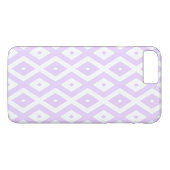 Lila paars- en witdiamantpatroon Case-Mate iPhone case (Achterkant (Horizontaal))