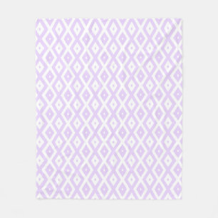 Lila paars- en witdiamantpatroon fleece deken