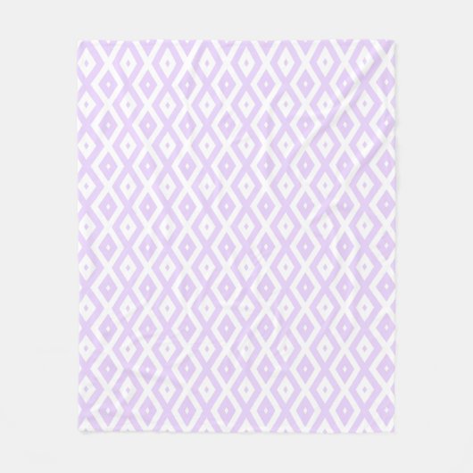 Lila paars- en witdiamantpatroon fleece deken (Voorkant)