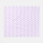 Lila paars- en witdiamantpatroon fleece deken (Voorkant (Horizontaal))