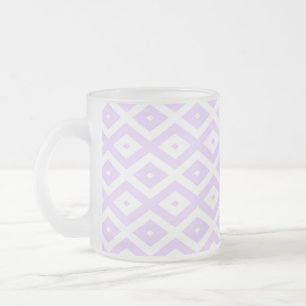 Lila paars- en witdiamantpatroon matglas koffiemok