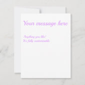 Lila paars- en witdiamantpatroon RSVP kaartje (Achterkant)