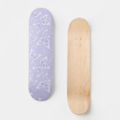 Lila Paars- en witte vlinderpatroonpatroon Persoonlijk Skateboard (Voorkant)