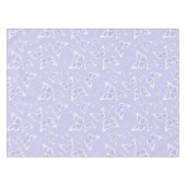Lila Paars- en witte vlinderpatroonpatroon Tafelkleed (Voorkant (Horizontaal))
