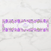 Lila Paars flesje Quinceanera Water Flaconetiket Waterfles Etiket (Enkel label)