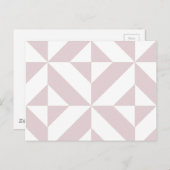 Lila Paars geometrisch decomgrenzingspatroon Briefkaart (Voorkant / Achterkant)