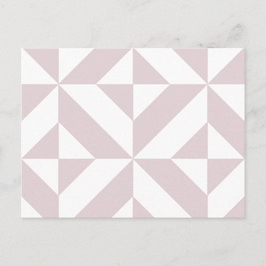 Lila Paars geometrisch decomgrenzingspatroon Briefkaart (Voorkant)