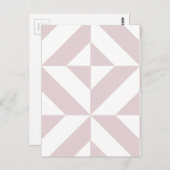 Lila Paars geometrisch decomgrenzingspatroon Briefkaart (Voorkant / Achterkant)