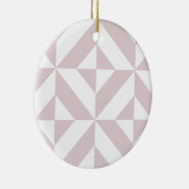 Lila Paars geometrisch decomgrenzingspatroon Keramisch Ornament (Rechts)