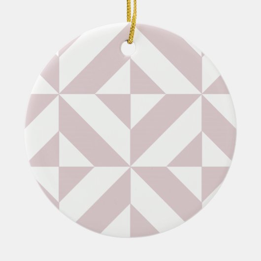 Lila Paars geometrisch decomgrenzingspatroon Keramisch Ornament (Voorkant)