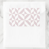 Lila Paars geometrisch decomgrenzingspatroon Rechthoekige Sticker (Tas)