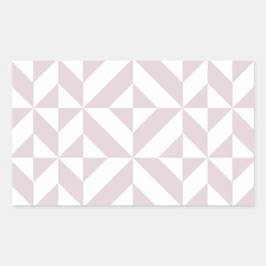 Lila Paars geometrisch decomgrenzingspatroon Rechthoekige Sticker (Voorkant)