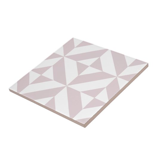 Lila Paars geometrisch decomgrenzingspatroon Tegeltje (Zijkant)