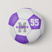 lila paars grijs meisje gepersonaliseerd ronde button 5,7 cm (Voorkant)