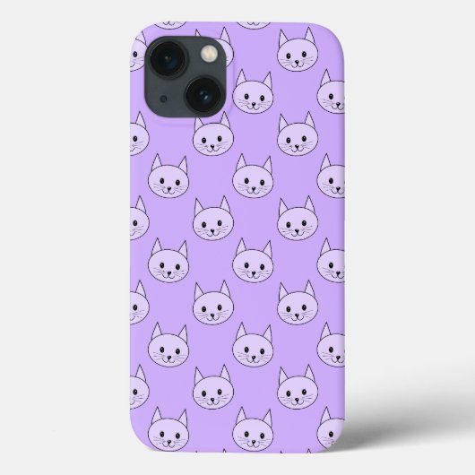 Lila Paars kattenpatroon. Case-Mate iPhone Case (Achterkant)