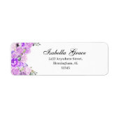 Lila Paars label voor Floral Return (Voorkant)