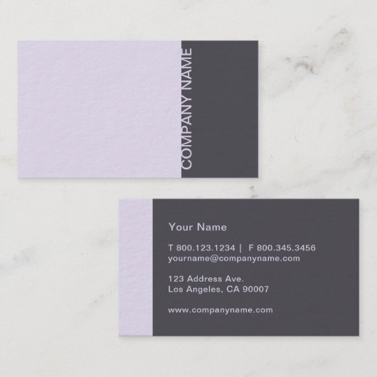 Lila Paars Modern Visitekaartje (Voorkant / Achterkant)
